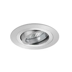 Downlight rond, pivotant GX5,3 IP20, aluminium mat gradable