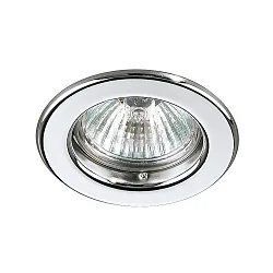 Downlight rond, rigide GX5,3 IP20, chrome gradable