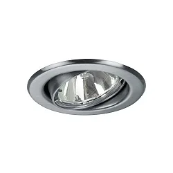 Downlight rond, pivotant GX5,3 IP20, chromé mat gradable