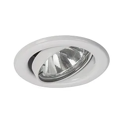 Downlight rond, pivotant GX5,3 IP20, blanche gradable