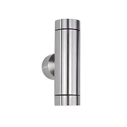 Luminaire mural V4A haut bas, cylindrique GU10 IP44, acier inoxydable gradable