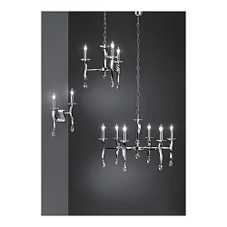 Luminaire mural GIRATA à 2 flammes E14 IP20, chrome gradable