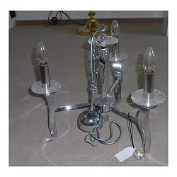 Pendant luminaire GIRATA, 3 flames, 3x E14 max. 40W, chrome