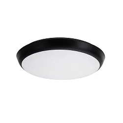 Luminaire mural d'extérieur MAKIRA Ø 25CM rond, CCT Switch, résistant aux chocs, arqué IP65, noir gradable