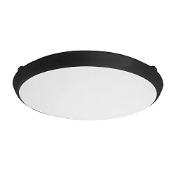 Luminaire mural d'extérieur MAKIRA Ø 35CM rond, CCT Switch, résistant aux chocs, arqué IP65, noir gradable