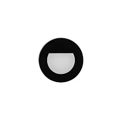 Luminaire d'encastrement mural  WALL KIT68 rond, avec couverture IP20, noir  