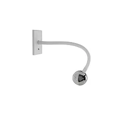 Lampe de lecture ARCUS rond, avec interrupteur, avec bras flexible, version pour montage encastré IP20, chrome, blanche 