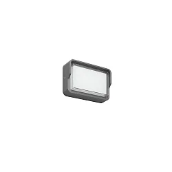 Luminaire mural d’extérieur COATIS angulaire, commutable IP65, couvert de poudre, gris graphite 