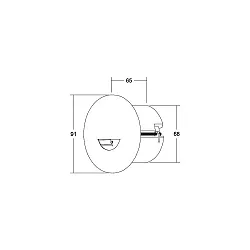 Luminaire d'encastrement mural  rigide IP20, noir  