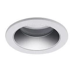 Recessed LED downlight ALTERO, IP44, round, Ø 8.3cm, changeable cover, 500mA, 9.2W 3000K 820lm 33°, white / chrome