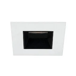 ceiling recessed luminaire ALTERO-S square, direct IP44, black, white dimmable
