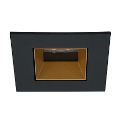 Downlight ALTERO carré IP44, or, noir  