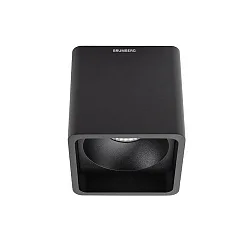Downlight QUIBIC angulaire, version pour montage en surface, direct / indirect IP20, noir mat 