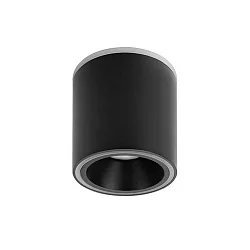 Downlight DOLOK-R rond, avec anneau décoratif, direct / indirect IP20, noir mat gradable