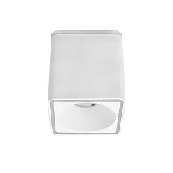 Downlight DOLOK-S angulaire, avec anneau décoratif, direct / indirect IP20, blanc mat gradable