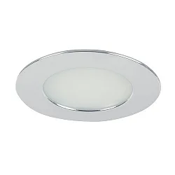 Downlight rond, version pour montage encastré IP44, chrome gradable