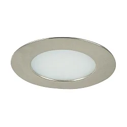Downlight rond, version pour montage encastré IP44, nickel mat gradable