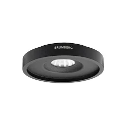 Downlight TUBIC rond, version pour montage encastré, direct / indirect IP20, noir mat gradable