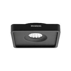 Downlight QUIBIC angulaire, version pour montage encastré, direct / indirect IP20, noir mat gradable