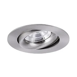 Downlight INDIWO83 rond, pivotant IP20, nickel mat gradable