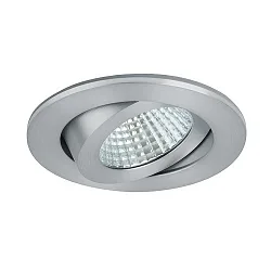 Downlight PLUG & PLAY rond, pivotant IP65, aluminium mat gradable