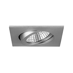 Downlight PLUG & PLAY pivotant, carré IP65, aluminium mat gradable