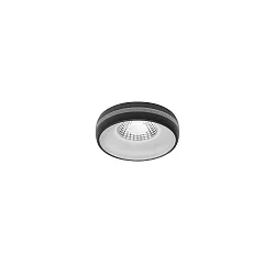 Downlight NATUNA rigide, version pour montage encastré, direct / indirect IP20, noir mat gradable