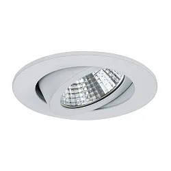 Recessed LED spot, IP20, round, Ø 8.2cm, Plug&Play 350mA, 7W 3000K 740lm 38°, swivelling 30°, white