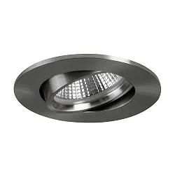 Recessed LED spot INDIWO68, IP20, round, 350mA, 5.5W 3000-1800K 550lm 36°, swivelling, dim2warm, matt nickel
