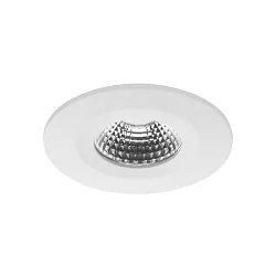 Lumière encastrée OBIRA rond, rigide, Dim-To-Warm IP65, blanc mat gradable 7W 420lm 1800 - 3000K 38° CRI >90