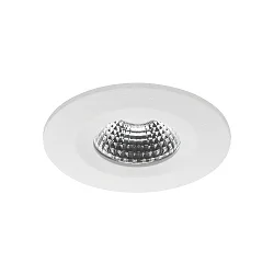 Lumière encastrée OBIRA rond, rigide, dimmable IP65, blanc mat gradable 6,9W 550lm 3000K 38° CRI >80
