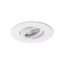 Lumière encastrée EXPAND GX5.3 rond, pivotant IP20, blanc mat gradable