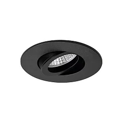 Lumière encastrée EXPAND GX5.3 rond, pivotant IP20, noir mat gradable