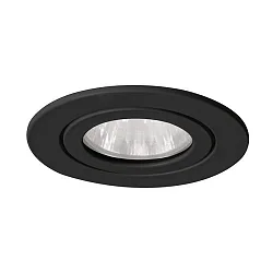 Lumière encastrée ITANSA R rond, rigide GX5,3 IP54, noir  gradable
