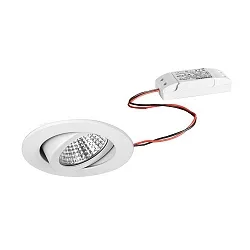 Eclairage d'extérieur encastré rond, pivotant IP65, blanche 