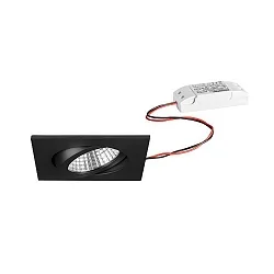 Lumière encastrée IP65, scintillant, noir , transparent gradable 6W 650lm 3000K 20-40° 20-40° CRI 80-89