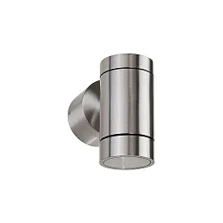 Luminaire mural GU10 IP44, acier inoxydable, transparent gradable
