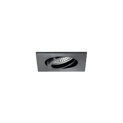 Projecteur encastré TIRREL-R GU10 / PAR16 angulaire, pivotant, avec espaceur GU10 IP20, scintillant, noir gradable