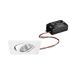 recessed luminaire swivelling IP20, white  6W 640lm 3000K 20-40° 20-40° CRI 80-89