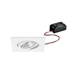 recessed luminaire BB25 square, swivelling, switchable IP65, powder coated, white  7W 620lm 3000K 36° 36° CRI >80