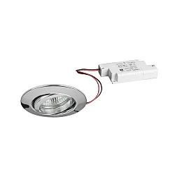 recessed luminaire IP20, glossy, transparent  6W 680lm 3000K 20-40° 20-40° CRI 80-89