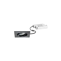 Projecteur encastré TIRREL-S LED DIM angulaire, pivotant IP20, scintillant, noir gradable