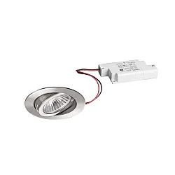 recessed luminaire IP20, stainless steel, glossy, transparent  6W 680lm 3000K 20-40° 20-40° CRI 80-89