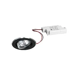 Lumière encastrée IP20, scintillant, noir , transparent 6W 680lm 3000K 20-40° 20-40° CRI 80-89