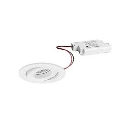 recessed luminaire IP20, glossy, white 7W 680lm 3000K 20-40° 20-40° CRI 80-89