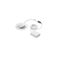 Lumière encastrée ABACO ROUND PHASE pivotant IP44, noir mat gradable 8W 1010lm 3000K 36° 36° CRI 82