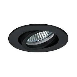 Recessed LED spot set BB18 dim2warm incl. converter, IP20, round, 230V, 6W 1800-3000K 460lm 38°, swivelling 30°, black