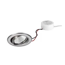 Downlight BB09 pivotant, dimmable IP20, acier inoxydable gradable