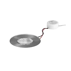 Eclairage d'extérieur encastré BB20 rond, rigide IP65, nickel mat gradable
