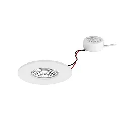 Eclairage d'extérieur encastré BB20 rond, rigide IP65, couvert de poudre, blanc mat gradable